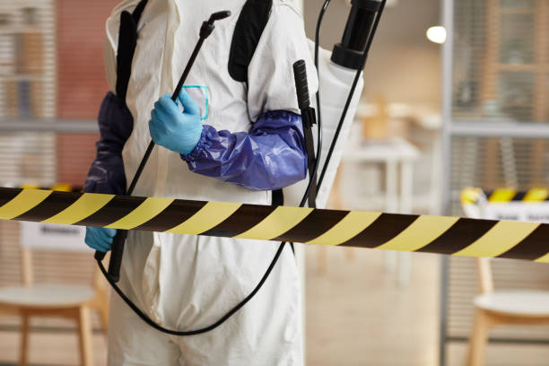 Professional Sewage Cleanup technician working in Orchard, NE